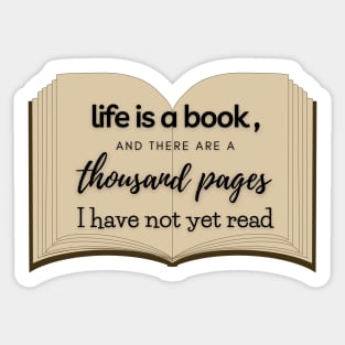 Life is a Book Sticker